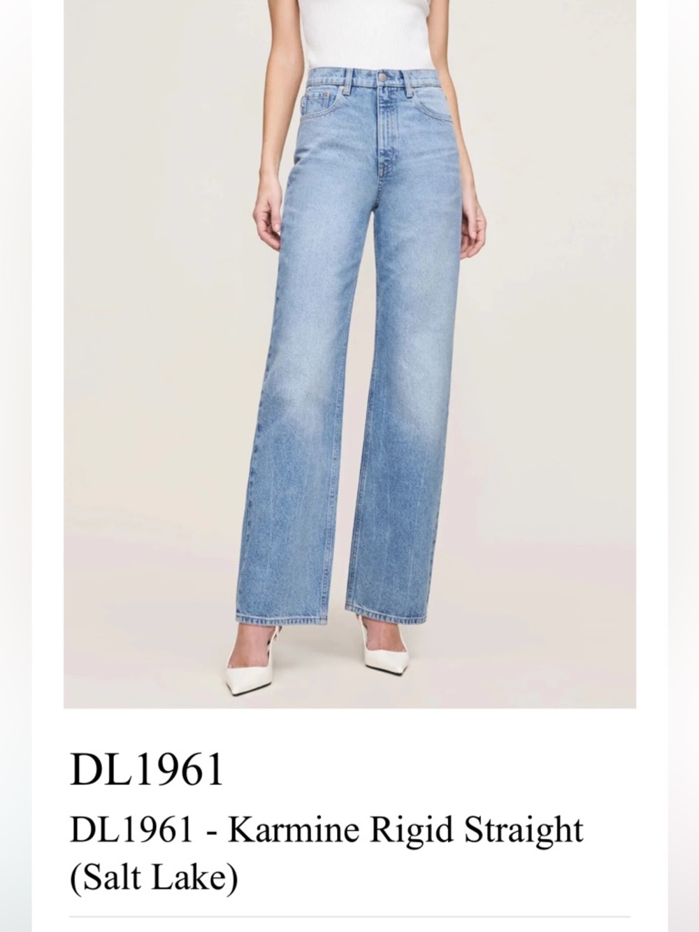 DL1961 Karmine Straight-Leg Jeans in Light Blue Wash